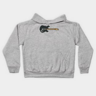 Pixel The Black Strat Guitar Kids Hoodie